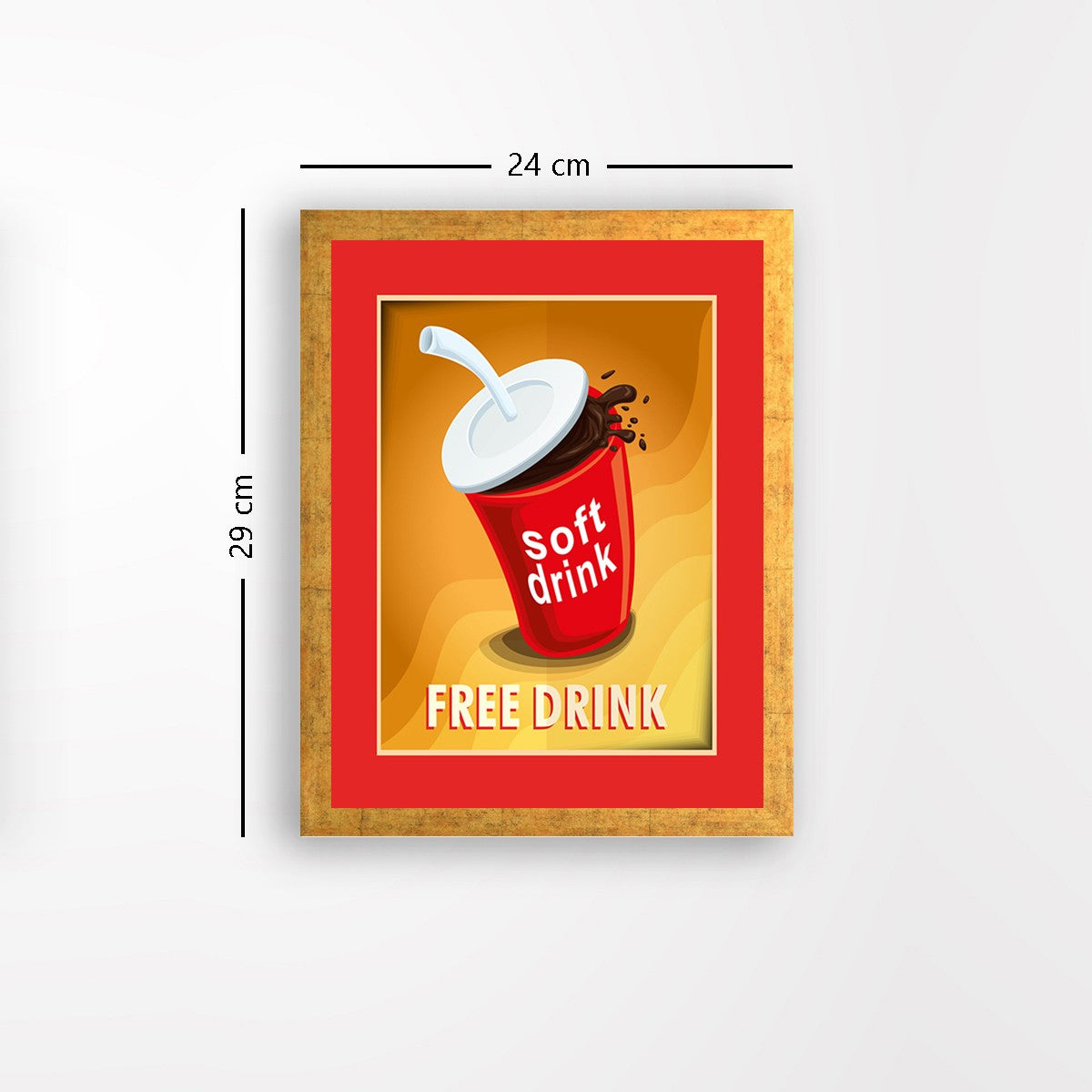 Quadro Decorativo MDF Emoldurado - Arte Multicolor 24x29cm com Moldura de Madeira 2cm