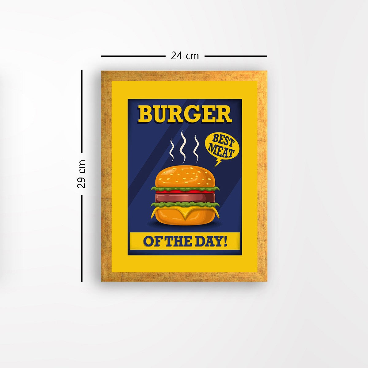 Quadro Decorativo MDF Emoldurado - Arte Multicolor 24x29cm com Moldura de Madeira 2cm