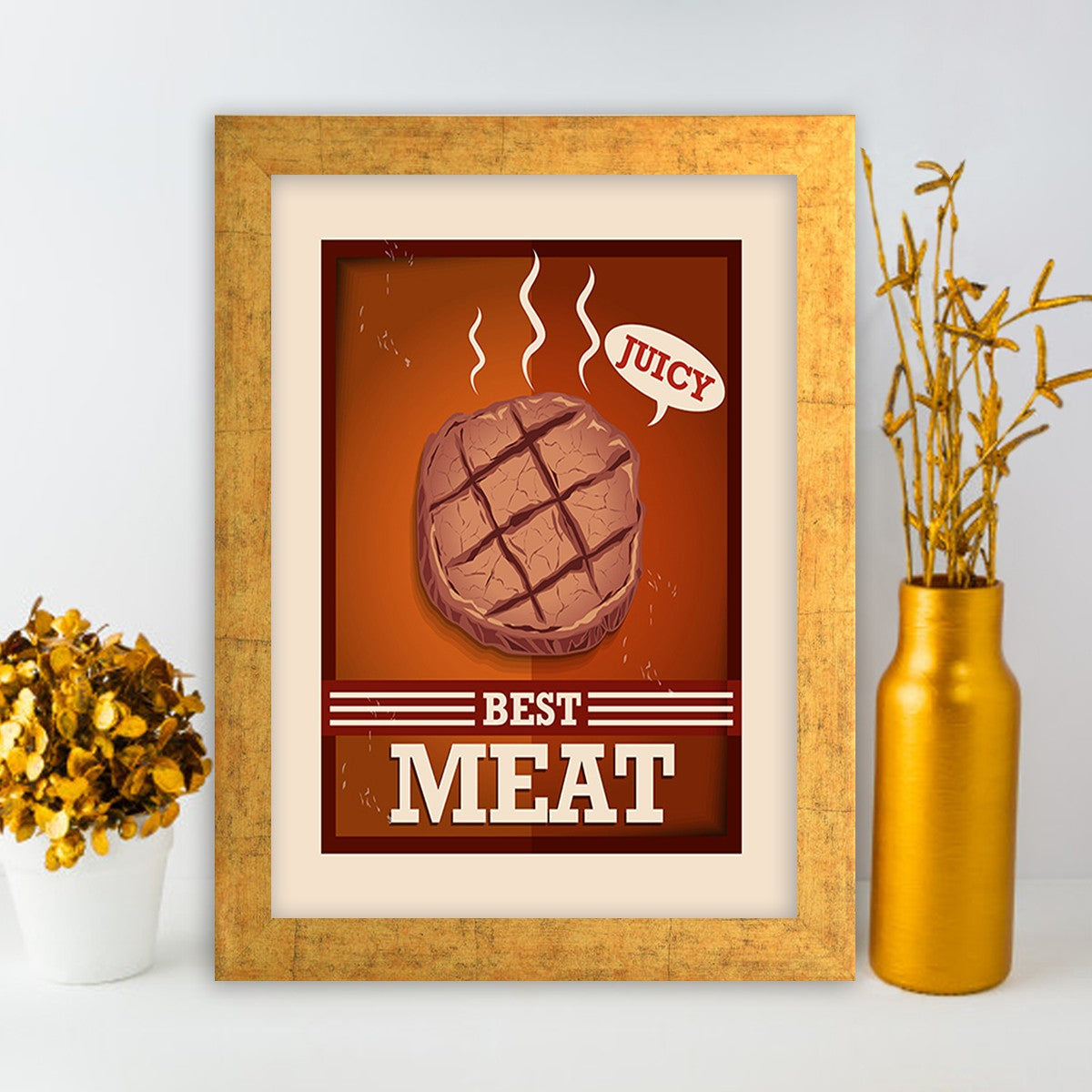 Quadro Decorativo MDF Emoldurado - Arte Multicolor 24x29cm com Moldura de Madeira 2cm