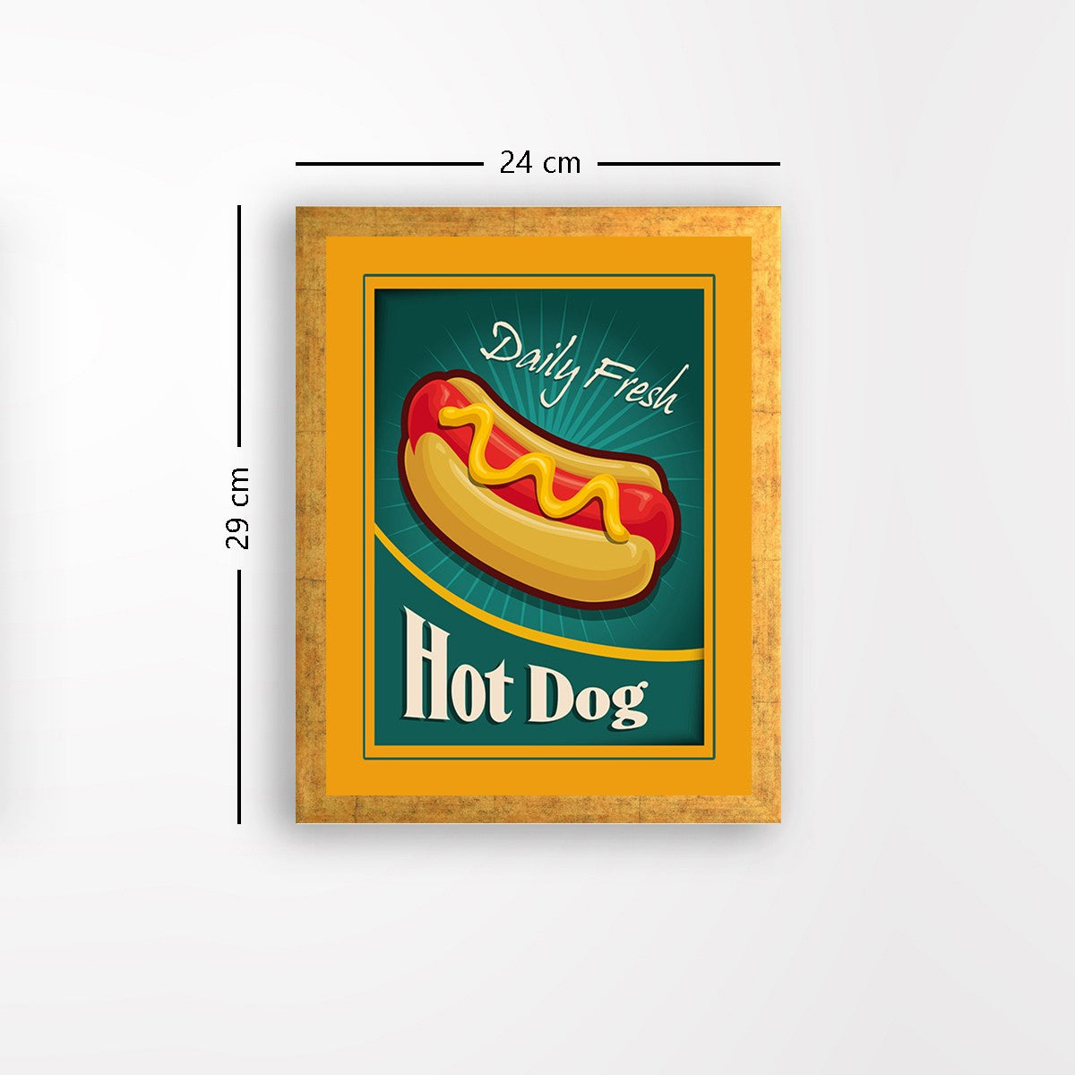 Quadro Decorativo MDF Emoldurado - Arte Multicolor 24x29cm com Moldura de Madeira 2cm