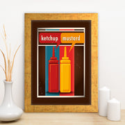 Quadro Decorativo MDF Emoldurado - Arte Multicolor 24x29cm com Moldura de Madeira 2cm