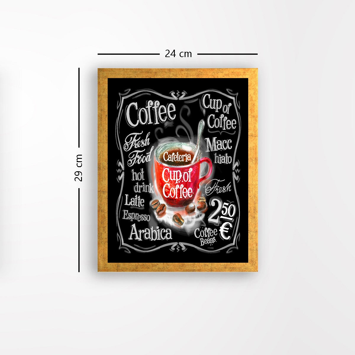 Quadro Decorativo MDF Emoldurado - Arte Multicolor 24x29cm com Moldura de Madeira 2cm