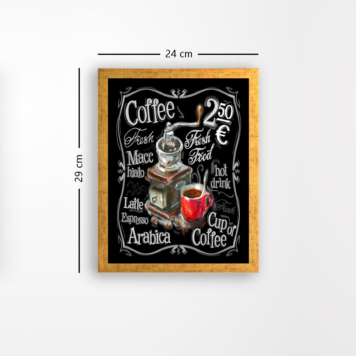 Quadro Decorativo MDF Emoldurado - Arte Multicolor 24x29cm com Moldura de Madeira 2cm