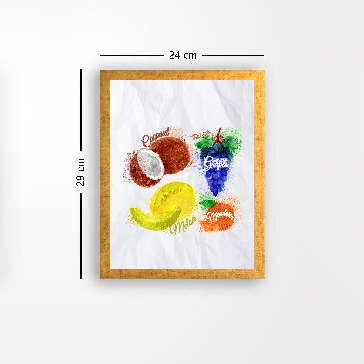 Quadro Decorativo MDF Emoldurado - Arte Multicolor 24x29cm com Moldura de Madeira 2cm