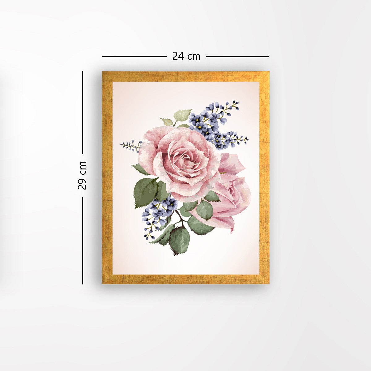 Quadro Decorativo MDF Emoldurado - Arte Multicolor 24x29cm com Moldura de Madeira 2cm