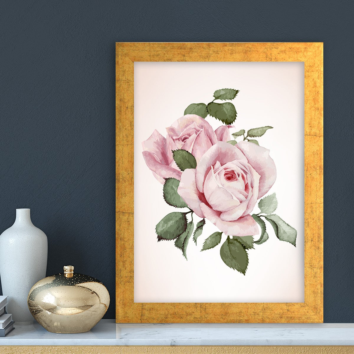 Quadro Decorativo MDF Emoldurado - Arte Multicolor 24x29cm com Moldura de Madeira 2cm