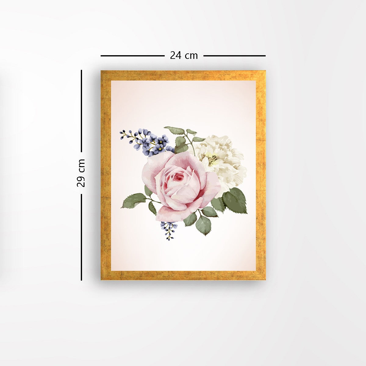 Quadro Decorativo MDF Emoldurado - Arte Multicolor 24x29cm com Moldura de Madeira 2cm