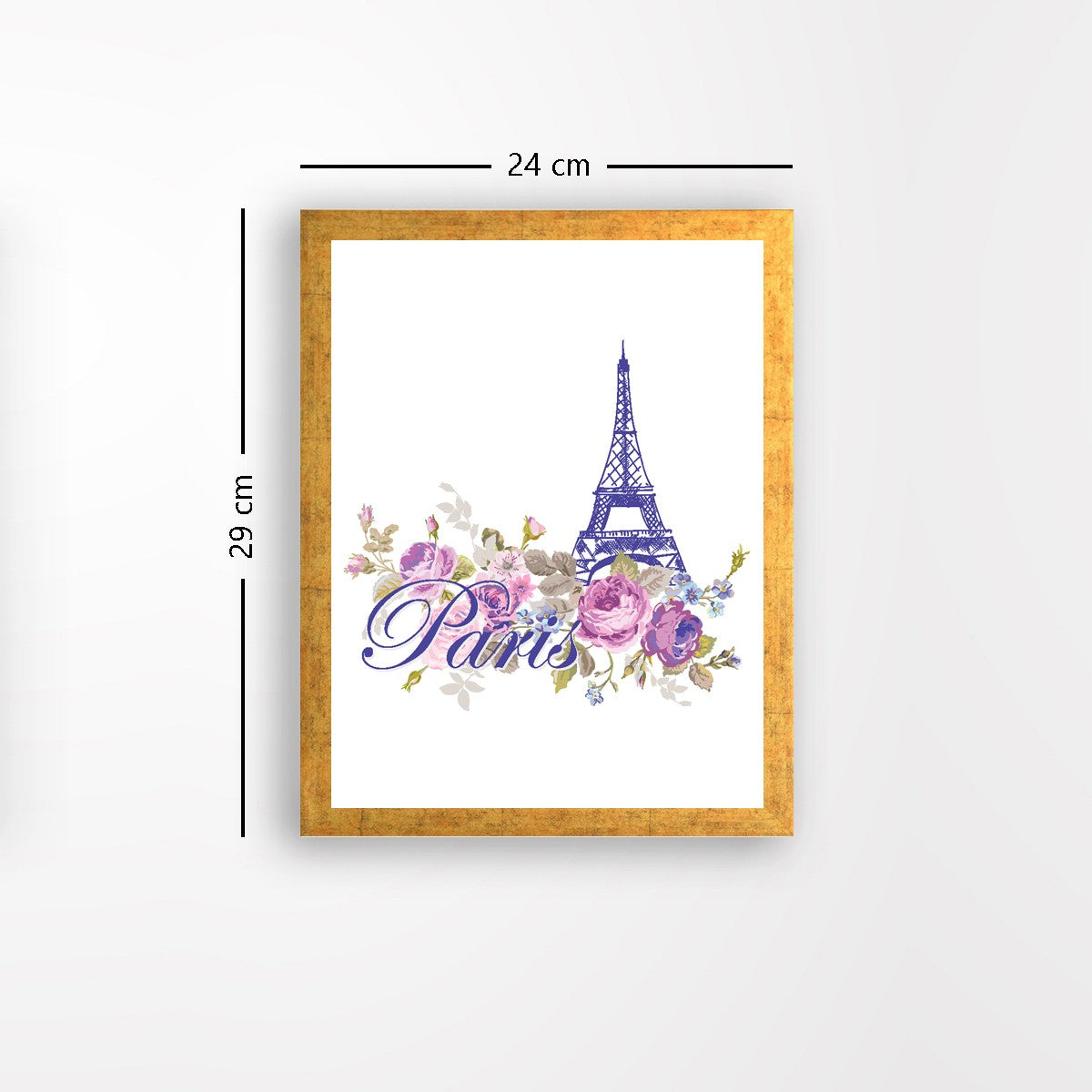 Quadro Decorativo MDF Emoldurado - Arte Multicolor 24x29cm com Moldura de Madeira 2cm