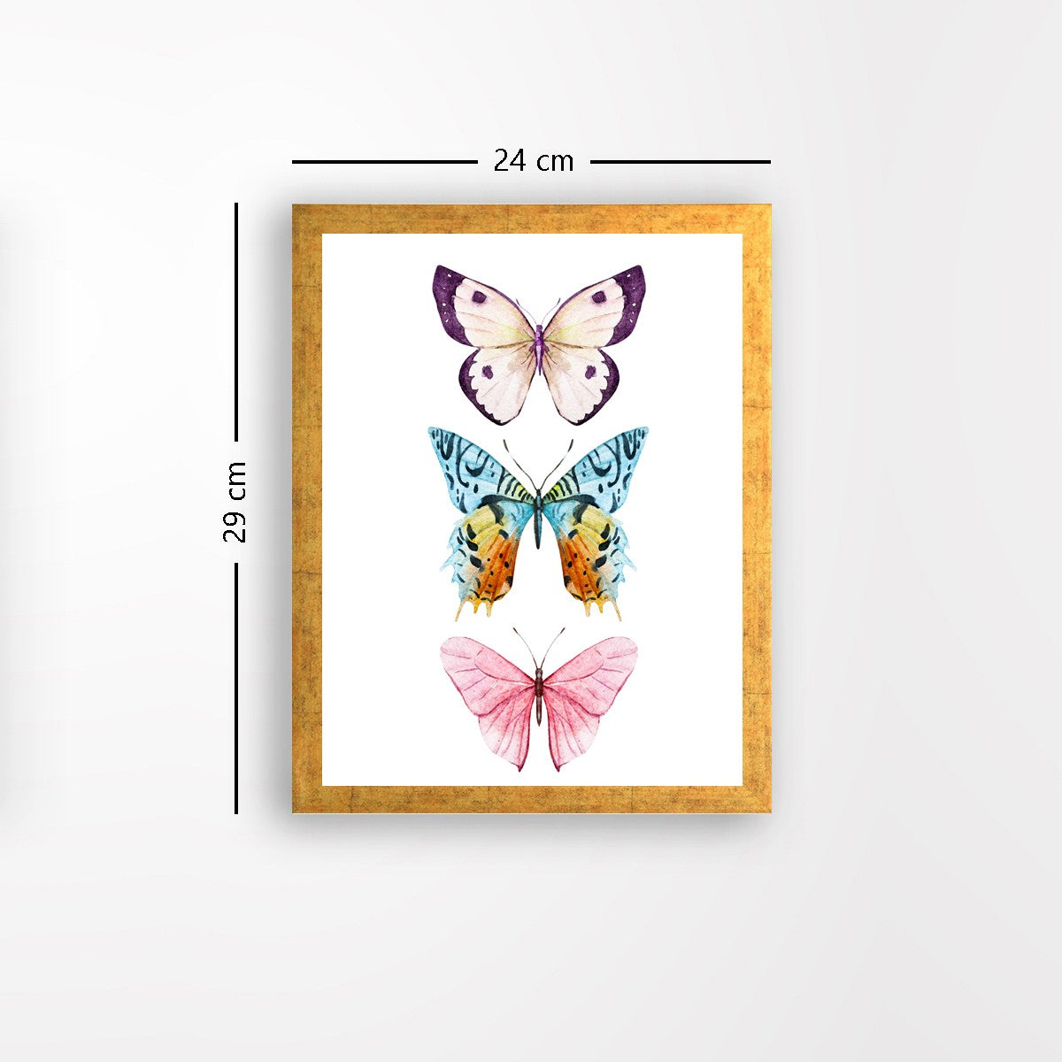 Quadro Decorativo MDF Emoldurado - Arte Multicolor 24x29cm com Moldura de Madeira 2cm