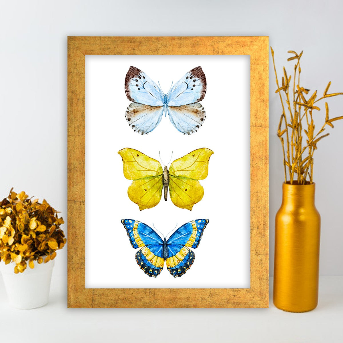 Quadro Decorativo MDF Emoldurado - Arte Multicolor 24x29cm com Moldura de Madeira 2cm