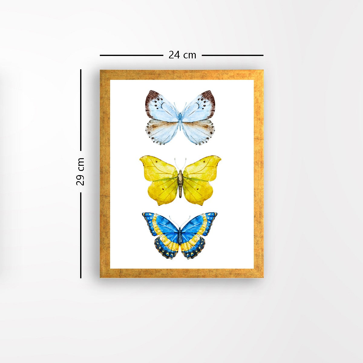 Quadro Decorativo MDF Emoldurado - Arte Multicolor 24x29cm com Moldura de Madeira 2cm