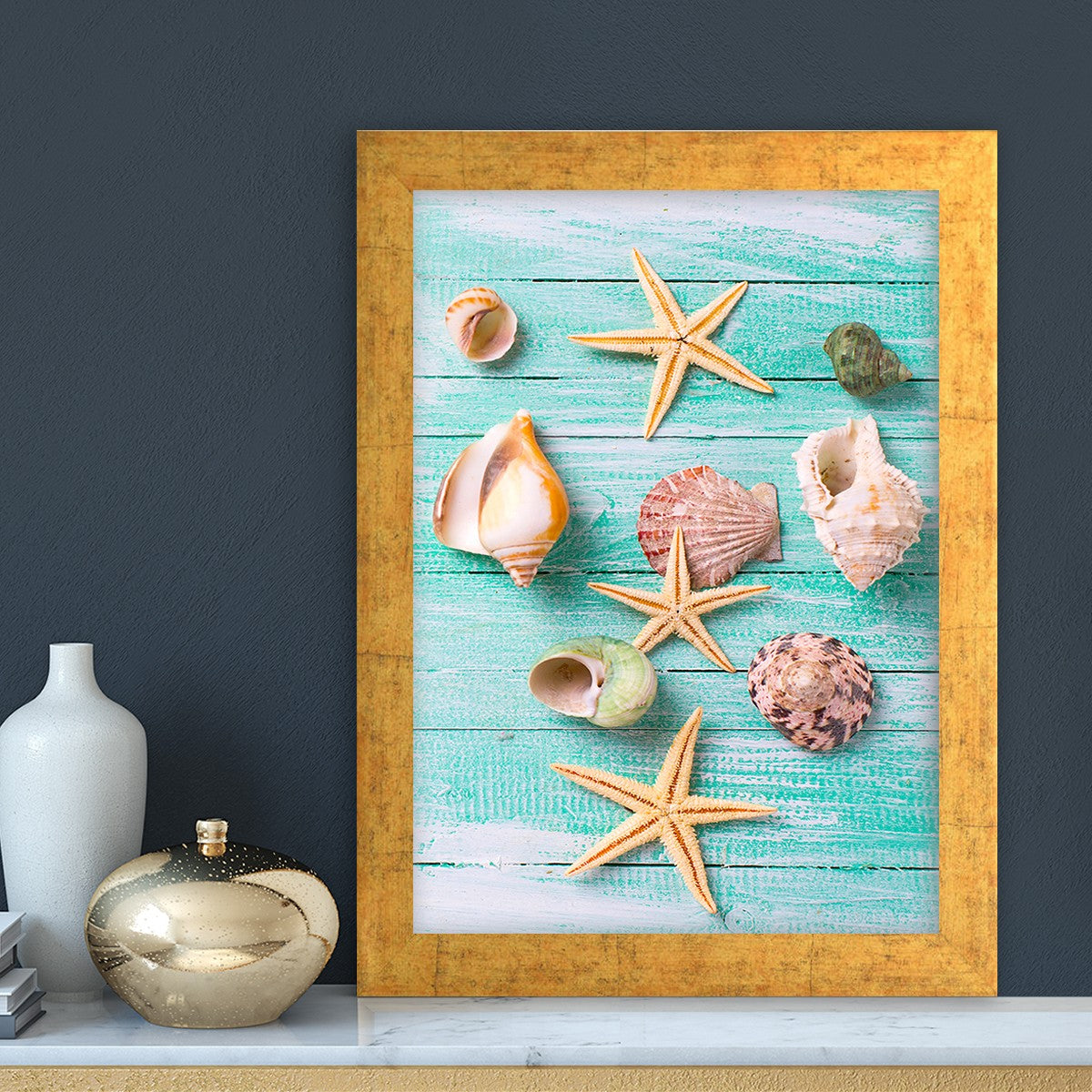 Quadro Decorativo MDF Emoldurado - Arte Multicolor 24x29cm com Moldura de Madeira 2cm