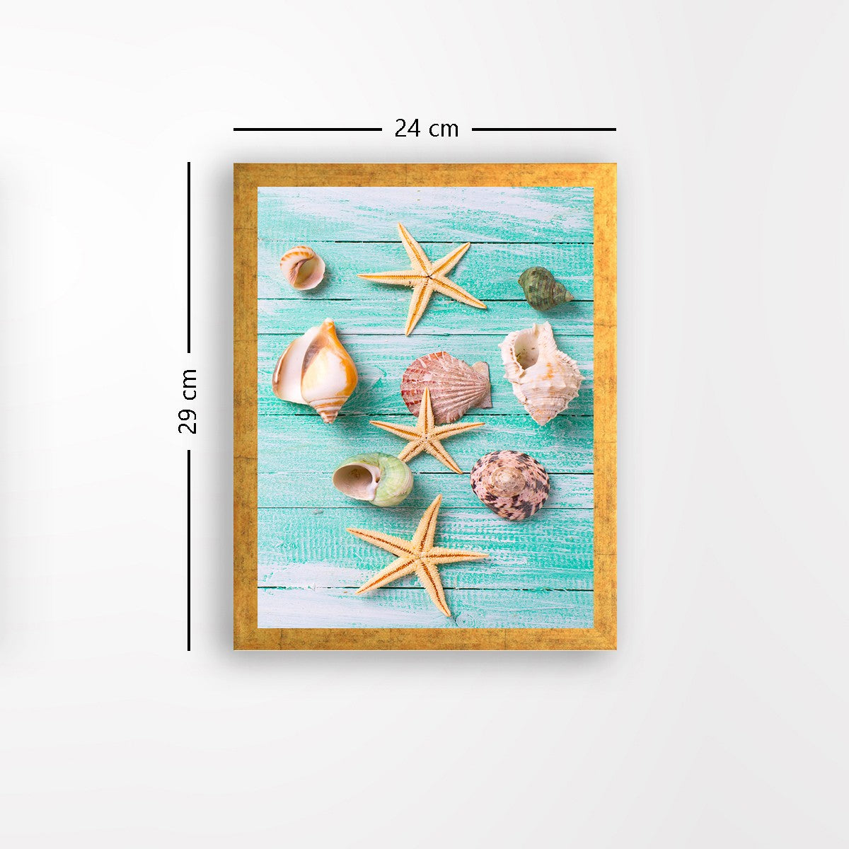 Quadro Decorativo MDF Emoldurado - Arte Multicolor 24x29cm com Moldura de Madeira 2cm