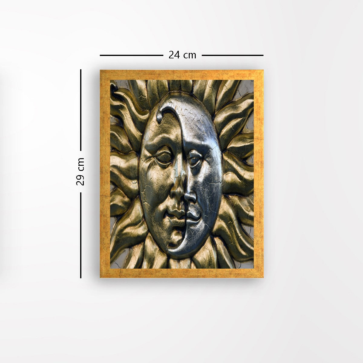 Quadro Decorativo MDF Emoldurado - Arte Multicolor 24x29cm com Moldura de Madeira 2cm