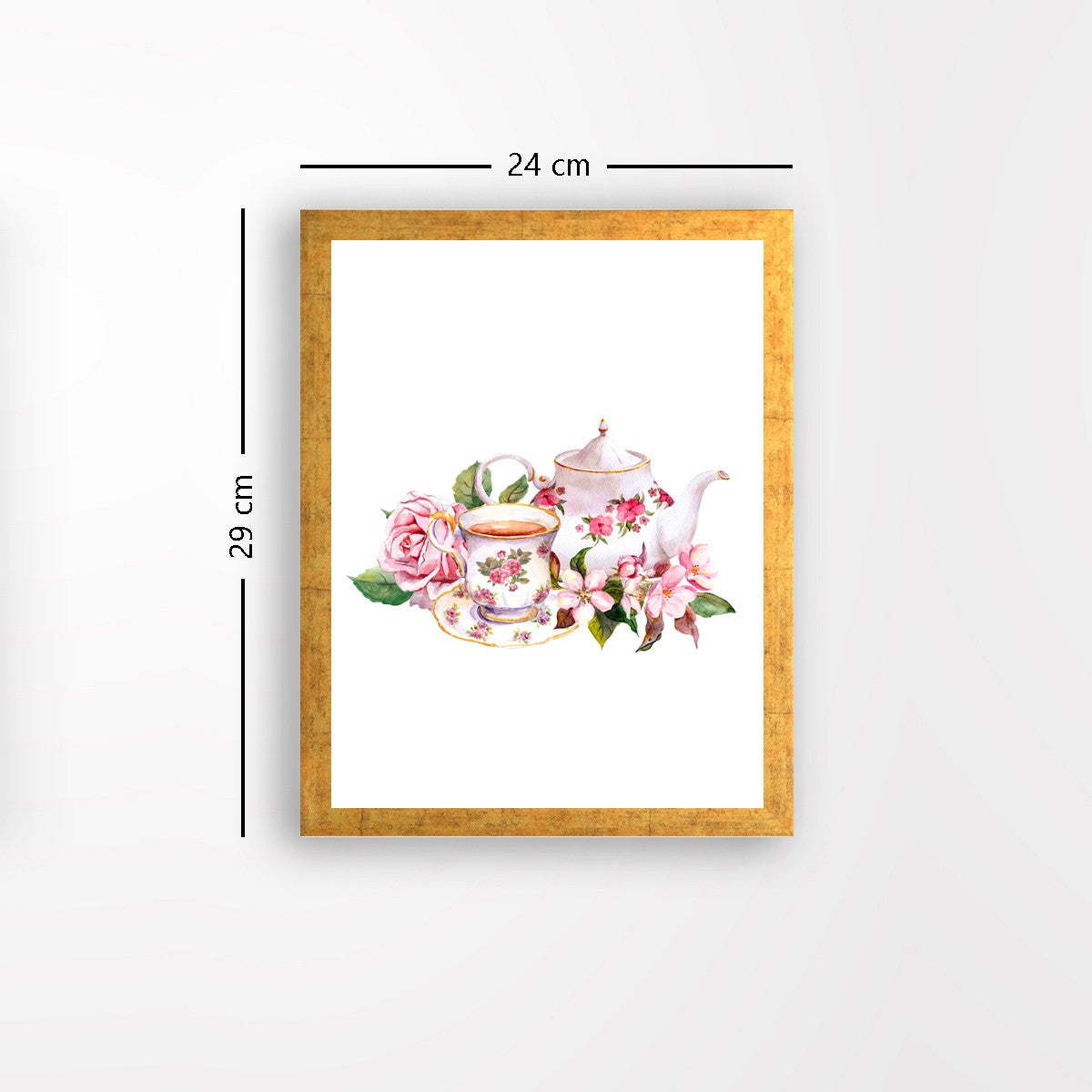 Quadro Decorativo MDF Emoldurado - Arte Multicolor 24x29cm com Moldura de Madeira 2cm