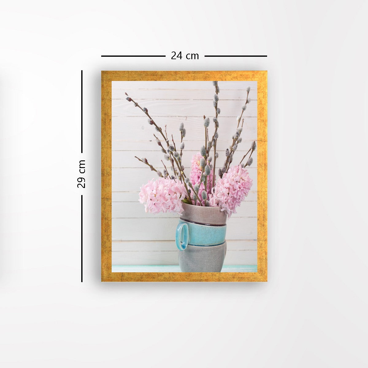 Quadro Decorativo MDF Emoldurado - Arte Multicolor 24x29cm com Moldura de Madeira 2cm