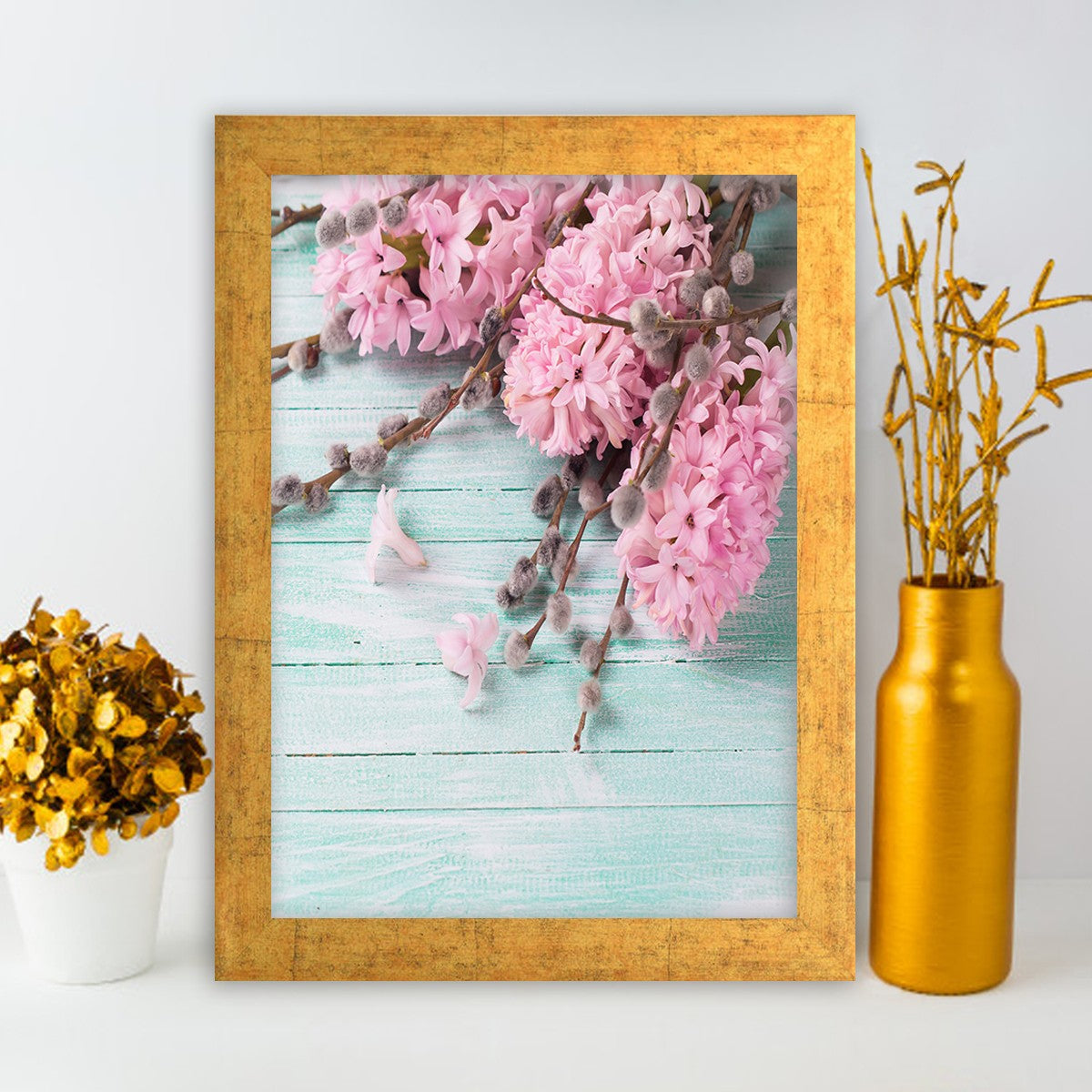 Quadro Decorativo MDF Emoldurado - Arte Multicolor 24x29cm com Moldura de Madeira 2cm