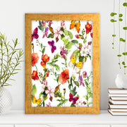 Quadro Decorativo MDF Emoldurado - Arte Multicolor 24x29cm com Moldura de Madeira 2cm