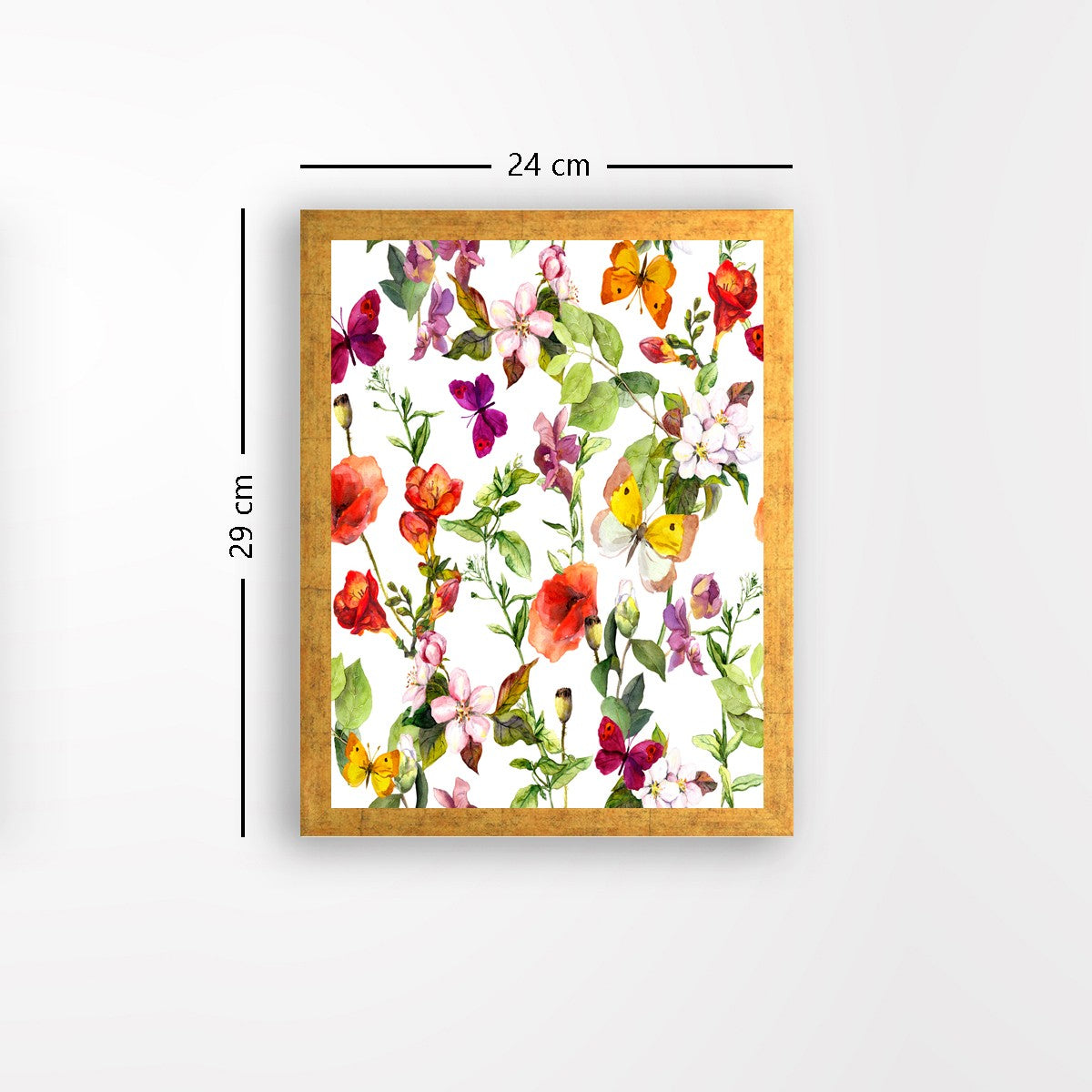 Quadro Decorativo MDF Emoldurado - Arte Multicolor 24x29cm com Moldura de Madeira 2cm