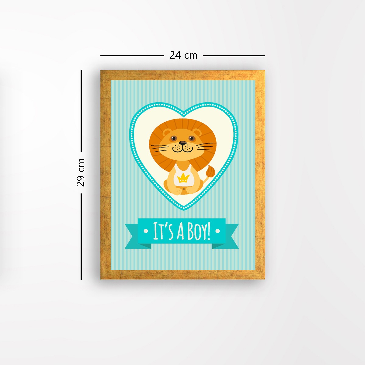 Quadro Decorativo MDF Emoldurado - Arte Multicolor 24x29cm com Moldura de Madeira 2cm