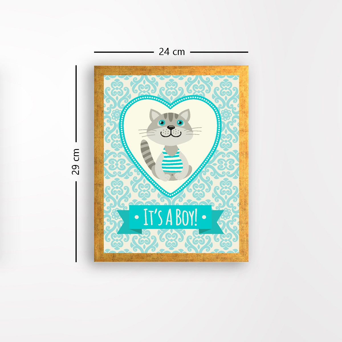 Quadro Decorativo MDF Emoldurado - Arte Multicolor 24x29cm com Moldura de Madeira 2cm