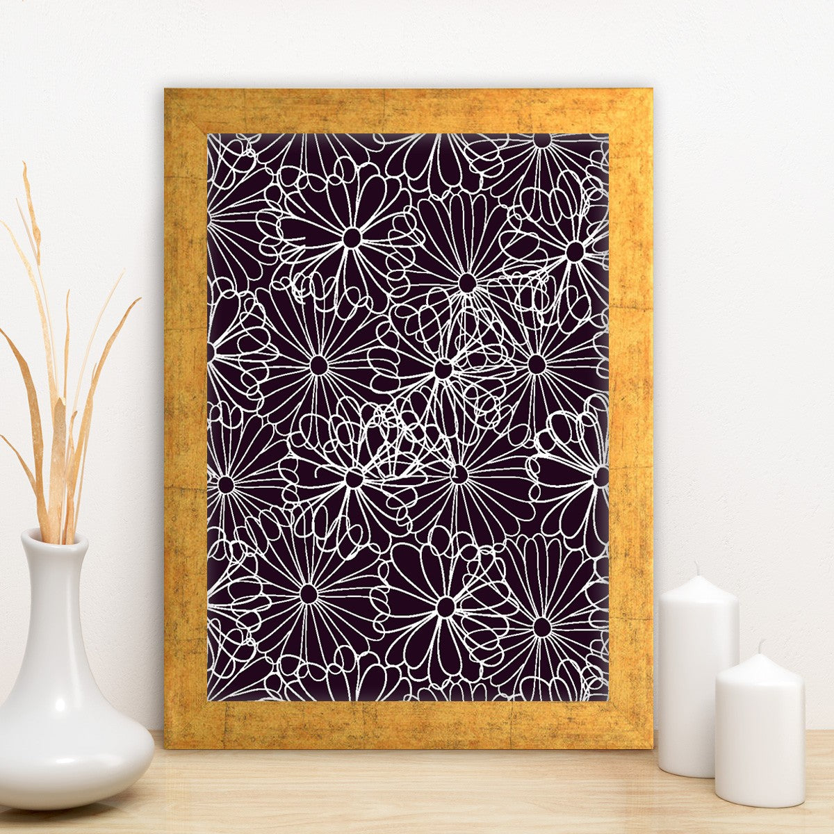 Quadro Decorativo MDF Emoldurado - Arte Multicolor 24x29cm com Moldura de Madeira 2cm