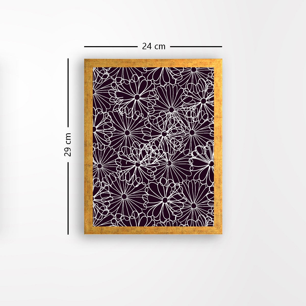 Quadro Decorativo MDF Emoldurado - Arte Multicolor 24x29cm com Moldura de Madeira 2cm