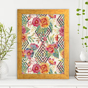 Quadro Decorativo MDF Emoldurado - Arte Multicolor 24x29cm com Moldura de Madeira 2cm