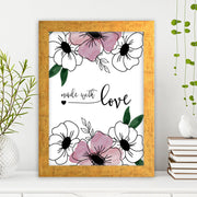 Quadro Decorativo MDF Emoldurado - Arte Multicolor 24x29cm com Moldura de Madeira 2cm