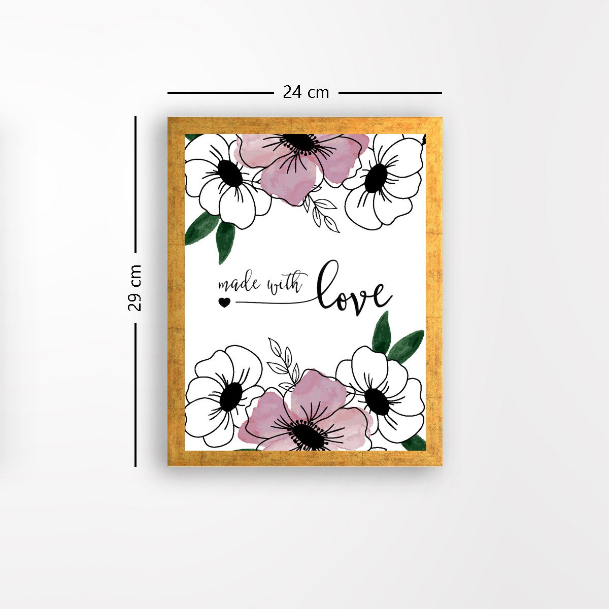 Quadro Decorativo MDF Emoldurado - Arte Multicolor 24x29cm com Moldura de Madeira 2cm