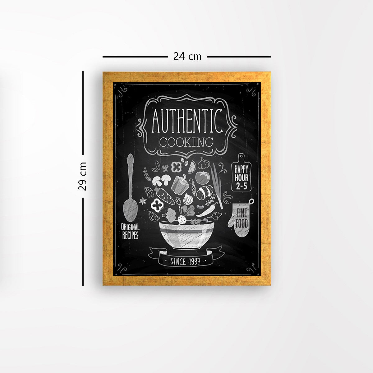 Quadro Decorativo MDF Emoldurado - Arte Multicolor 24x29cm com Moldura de Madeira 2cm