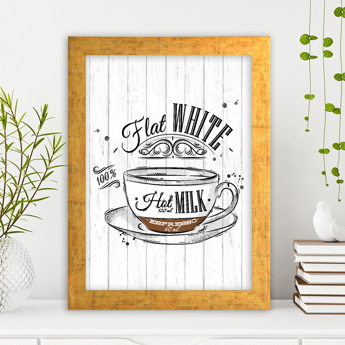 Quadro Decorativo MDF Emoldurado - Arte Multicolor 24x29cm com Moldura de Madeira 2cm