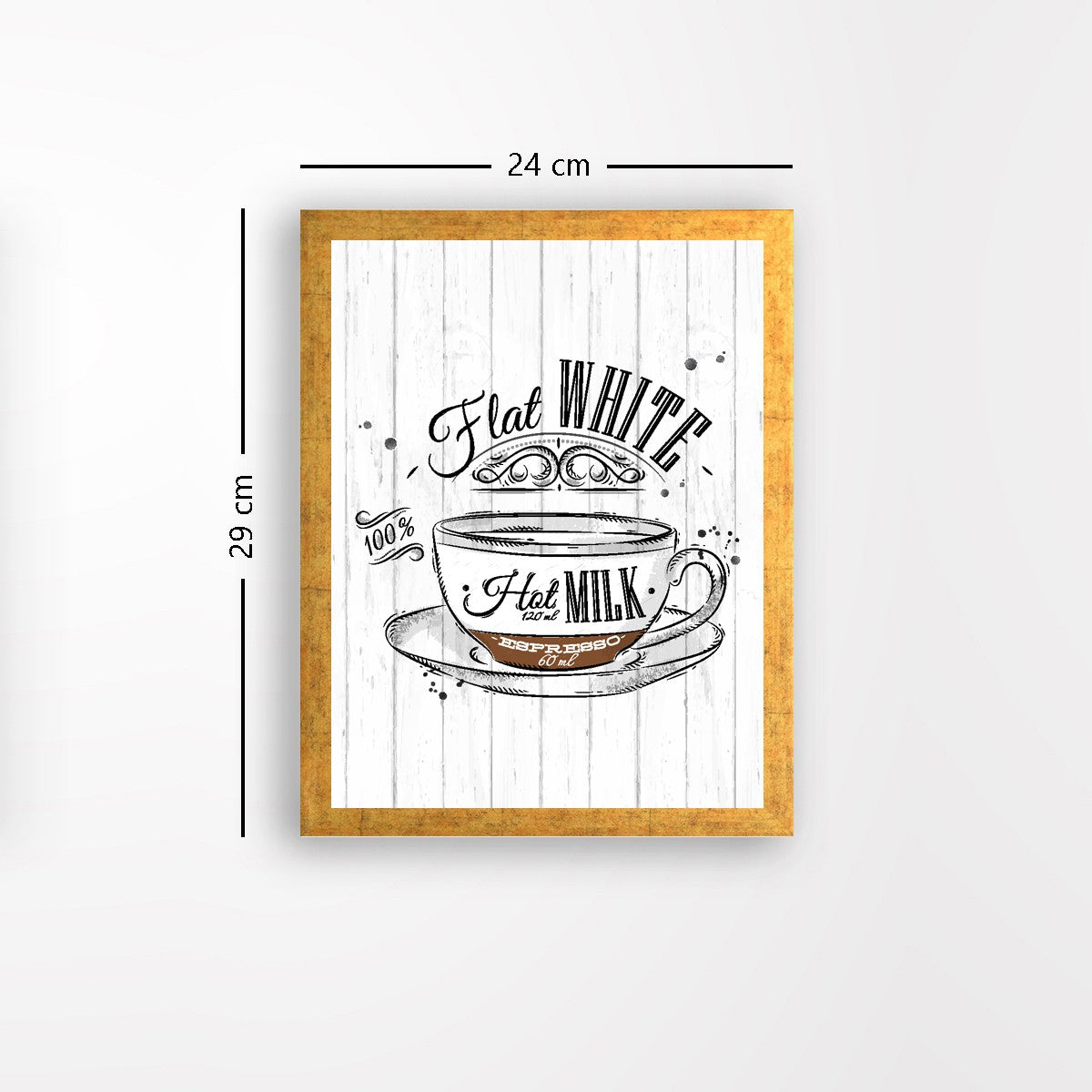 Quadro Decorativo MDF Emoldurado - Arte Multicolor 24x29cm com Moldura de Madeira 2cm