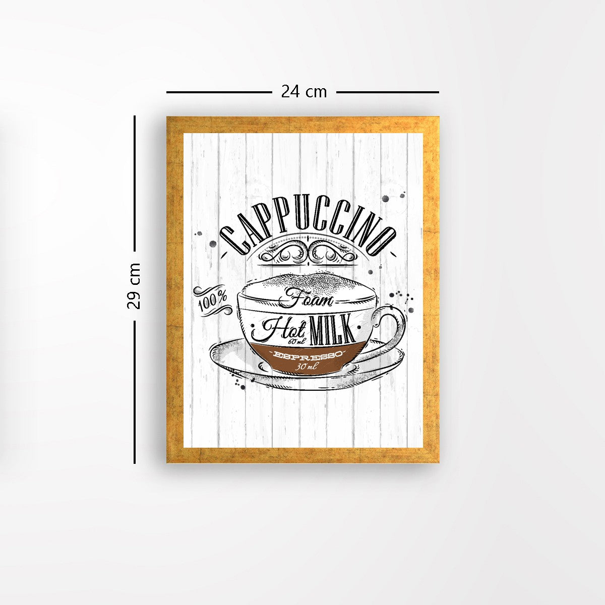 Quadro Decorativo MDF Emoldurado - Arte Multicolor 24x29cm com Moldura de Madeira 2cm