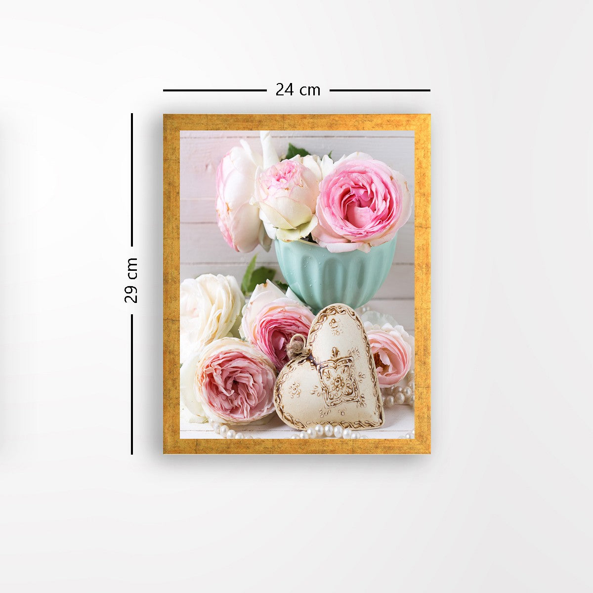 Quadro Decorativo MDF Emoldurado - Arte Multicolor 24x29cm com Moldura de Madeira 2cm