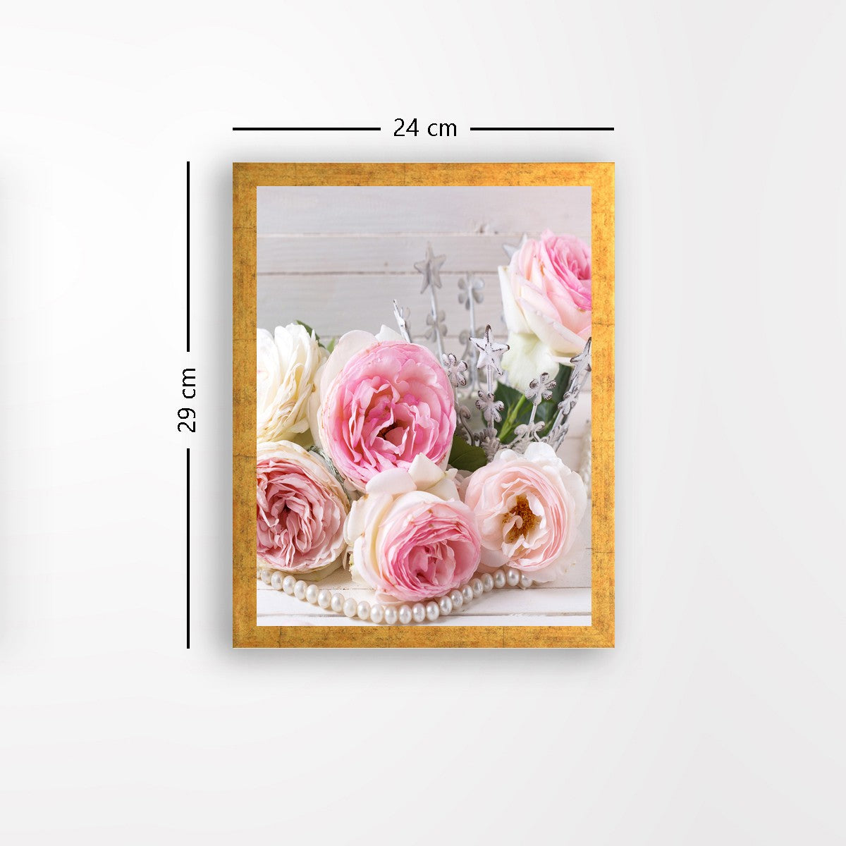 Quadro Decorativo MDF Emoldurado - Arte Multicolor 24x29cm com Moldura de Madeira 2cm