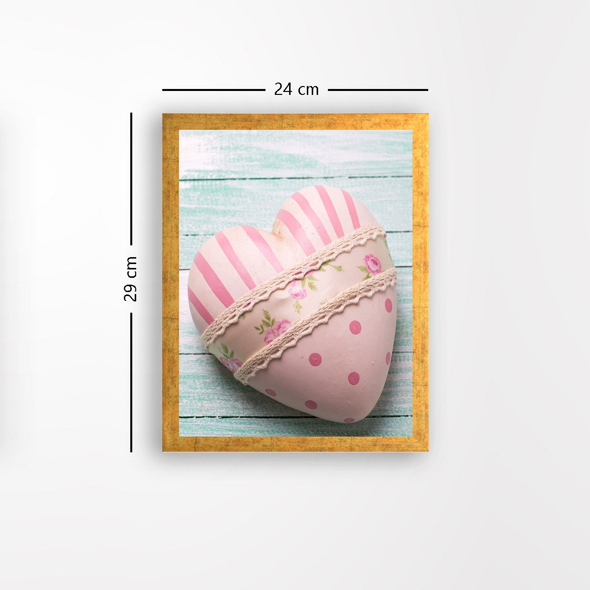 Quadro Decorativo MDF Emoldurado - Arte Multicolor 24x29cm com Moldura de Madeira 2cm