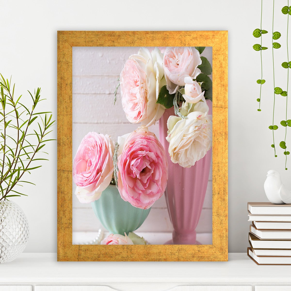 Quadro Decorativo MDF Emoldurado - Arte Multicolor 24x29cm com Moldura de Madeira 2cm