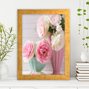 Quadro Decorativo MDF Emoldurado - Arte Multicolor 24x29cm com Moldura de Madeira 2cm