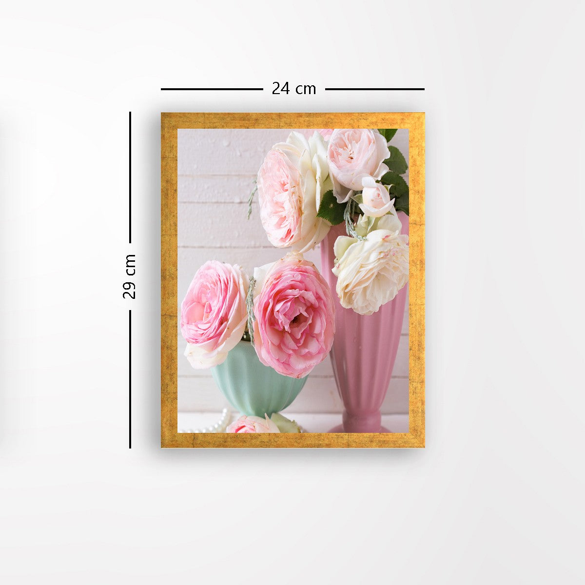 Quadro Decorativo MDF Emoldurado - Arte Multicolor 24x29cm com Moldura de Madeira 2cm