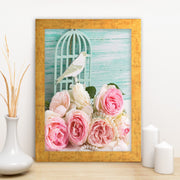 Quadro Decorativo MDF Emoldurado - Arte Multicolor 24x29cm com Moldura de Madeira 2cm