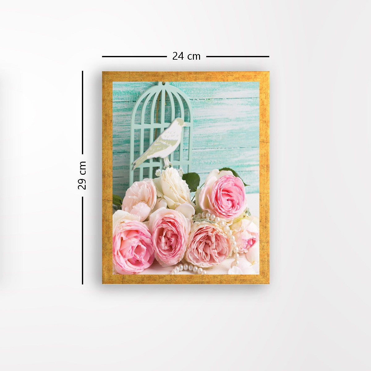 Quadro Decorativo MDF Emoldurado - Arte Multicolor 24x29cm com Moldura de Madeira 2cm