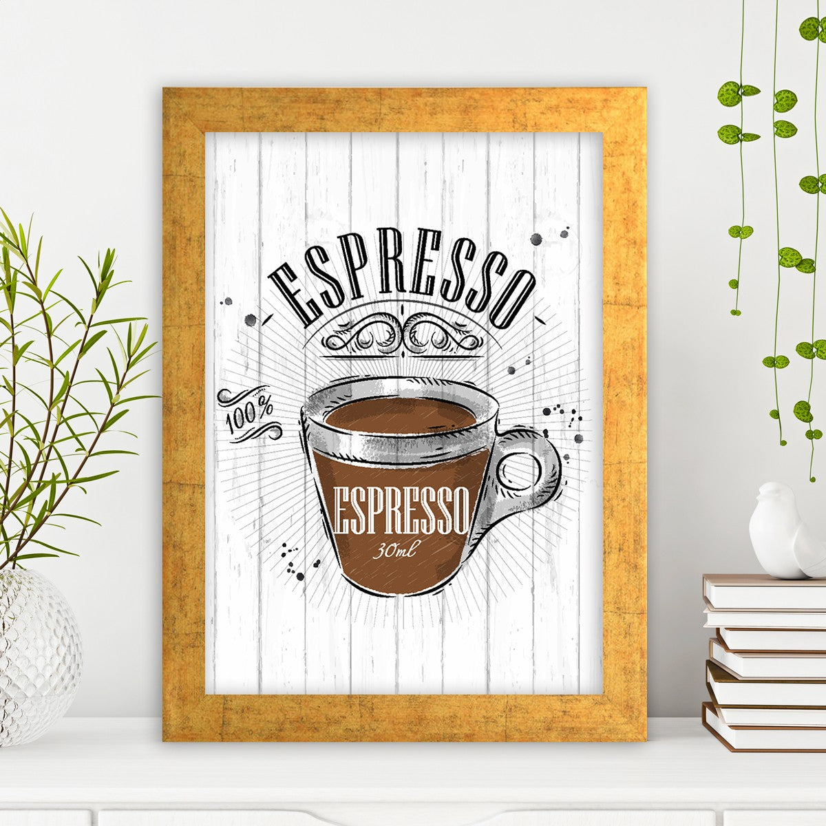 Quadro Decorativo MDF Emoldurado - Arte Multicolor 24x29cm com Moldura de Madeira 2cm