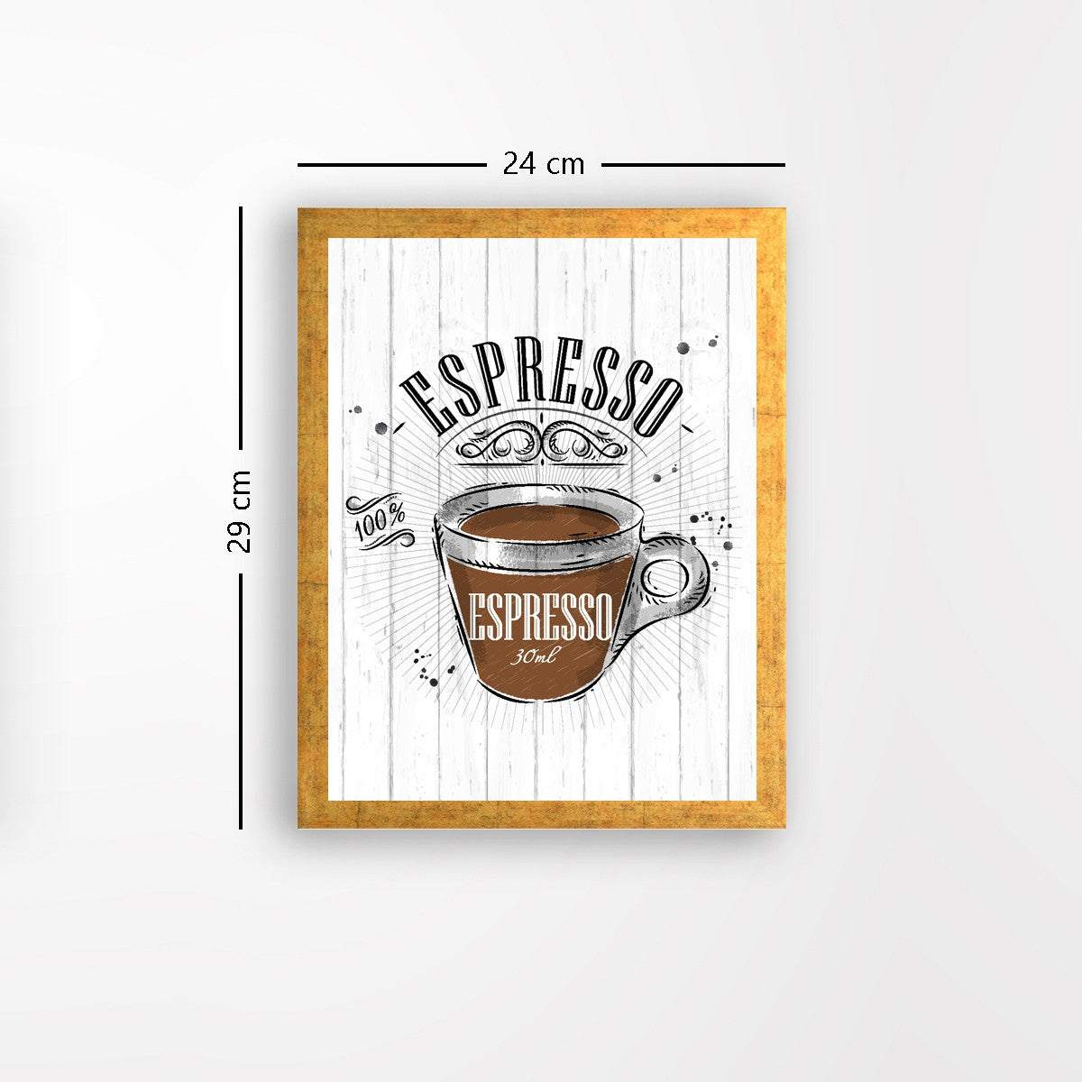 Quadro Decorativo MDF Emoldurado - Arte Multicolor 24x29cm com Moldura de Madeira 2cm