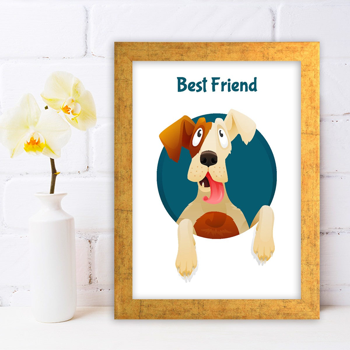 Quadro Decorativo MDF Emoldurado - Arte Multicolor 24x29cm com Moldura de Madeira 2cm