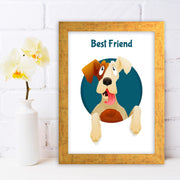 Quadro Decorativo MDF Emoldurado - Arte Multicolor 24x29cm com Moldura de Madeira 2cm