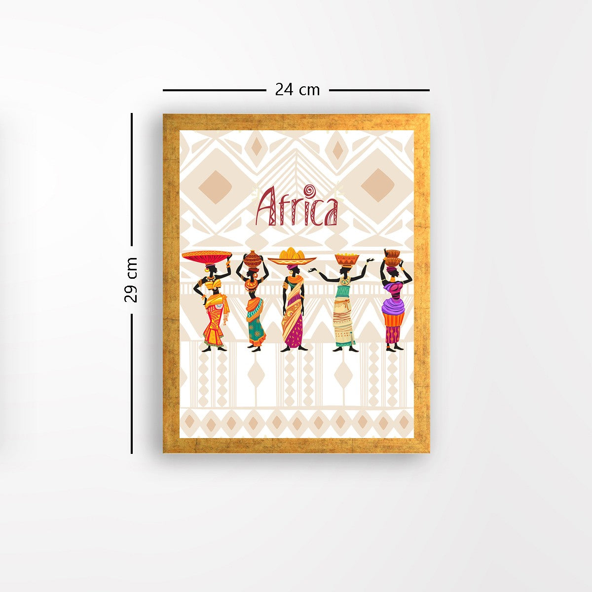 Quadro Decorativo MDF Emoldurado - Arte Multicolor 24x29cm com Moldura de Madeira 2cm