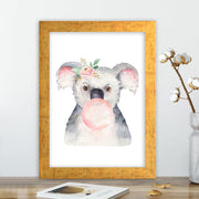 Quadro Decorativo MDF Emoldurado - Arte Multicolor 24x29cm com Moldura de Madeira 2cm