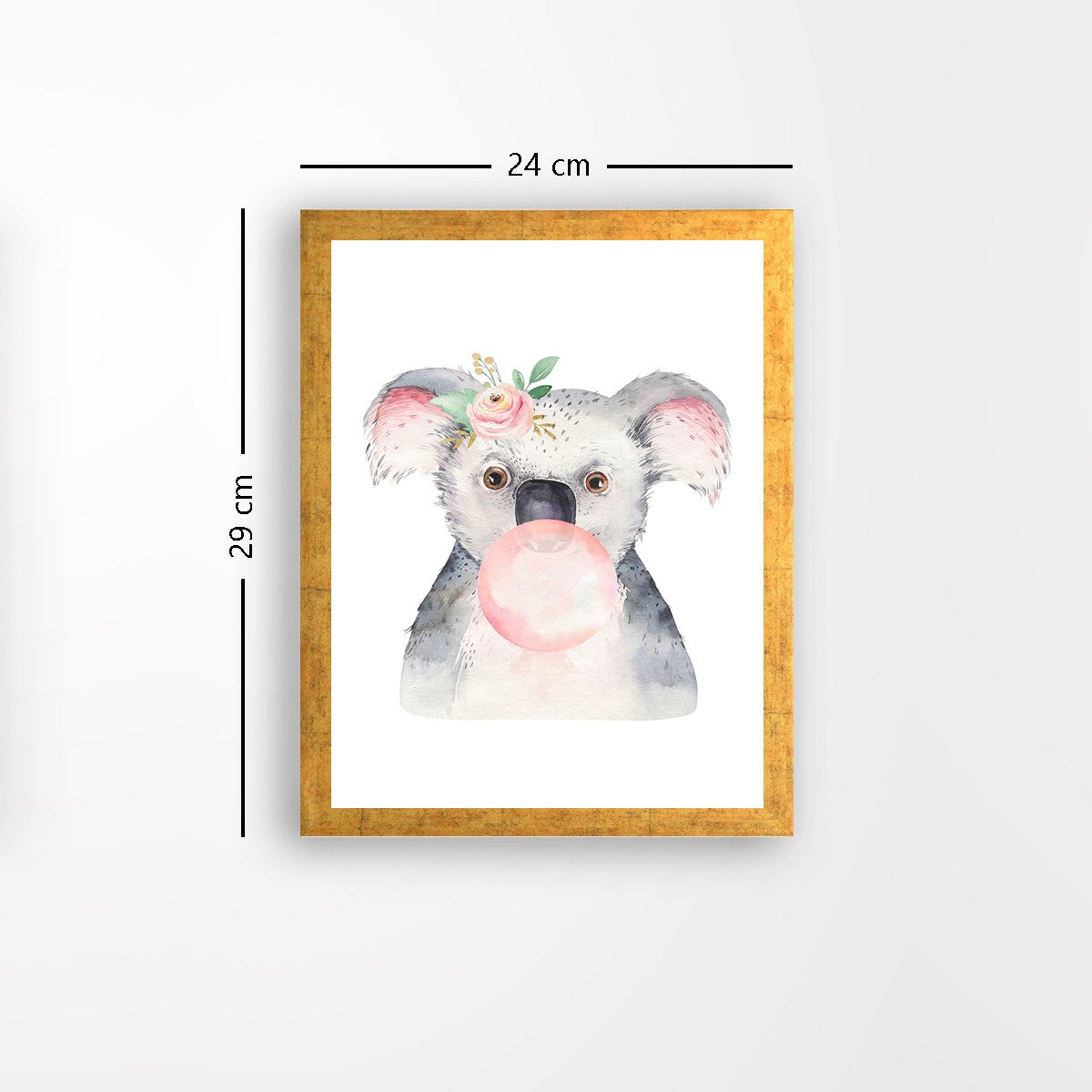 Quadro Decorativo MDF Emoldurado - Arte Multicolor 24x29cm com Moldura de Madeira 2cm