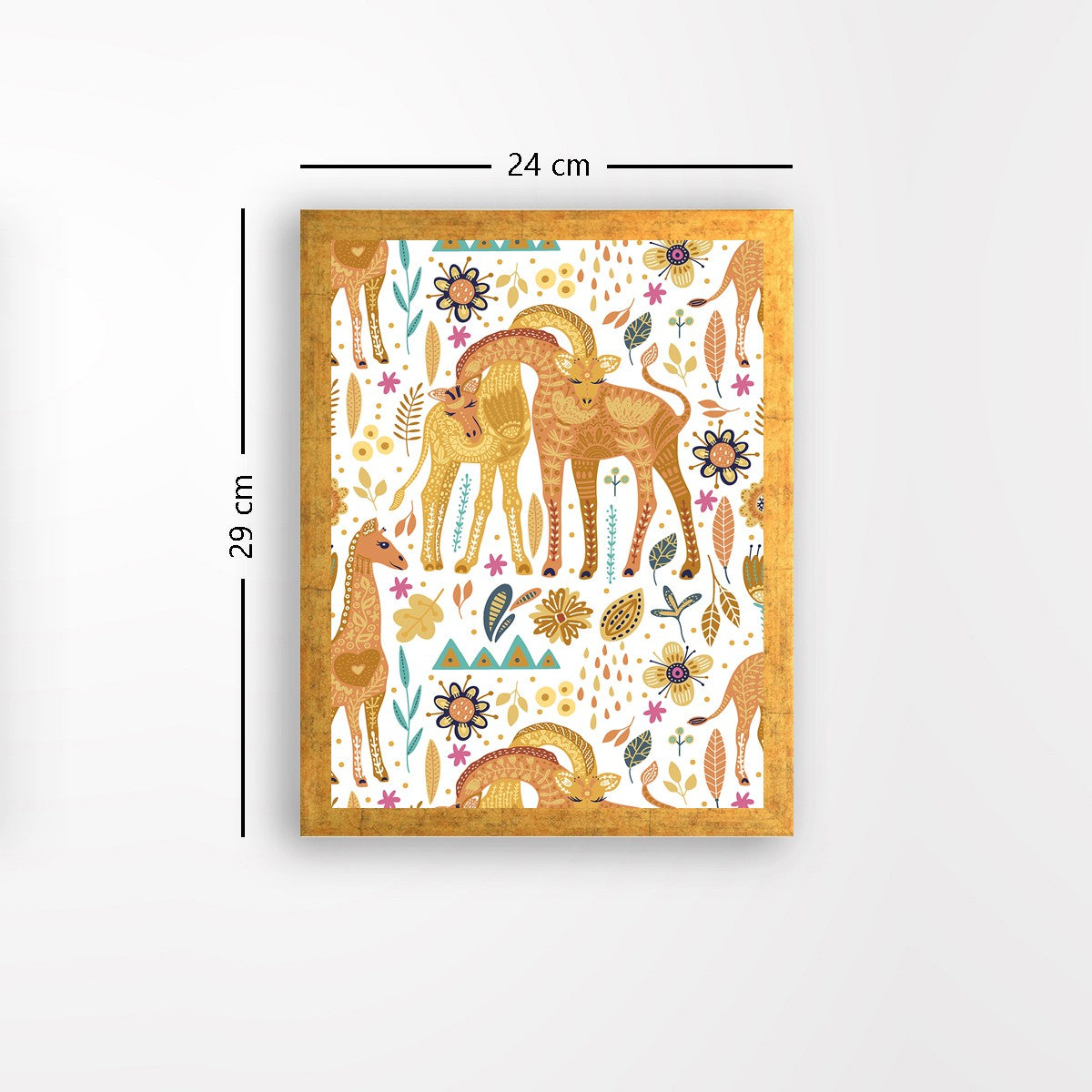 Quadro Decorativo MDF Emoldurado - Arte Multicolor 24x29cm com Moldura de Madeira 2cm